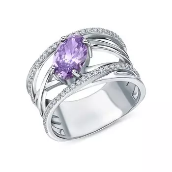 Серебряное кольцо с фианитами