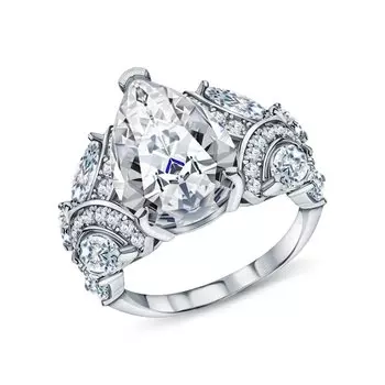 Серебряное кольцо с фианитами