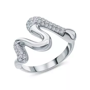 Серебряное кольцо с фианитами