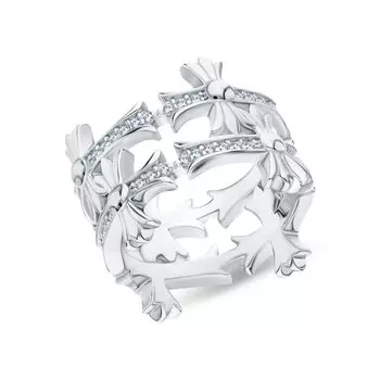 Серебряное кольцо с фианитами