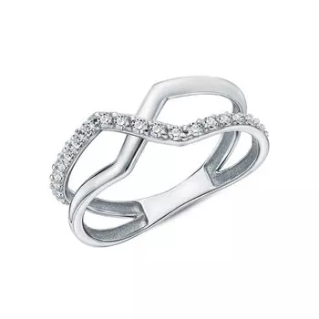 Серебряное кольцо с фианитами