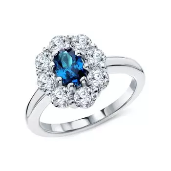 Серебряное кольцо с фианитами