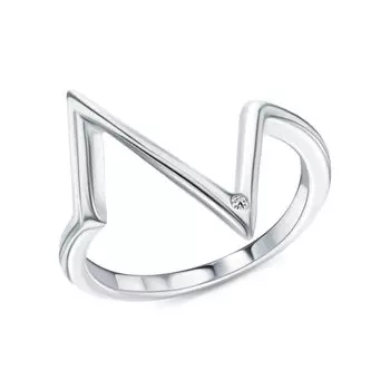 Серебряное кольцо с фианитами