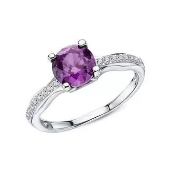 Серебряное кольцо с фианитами