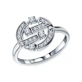 Серебряное кольцо с фианитами