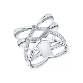 Серебряное кольцо с фианитами