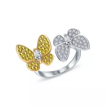 Серебряное кольцо с фианитами