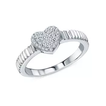 Серебряное кольцо с фианитами