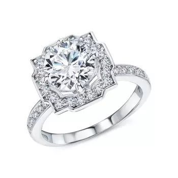 Серебряное кольцо с фианитами