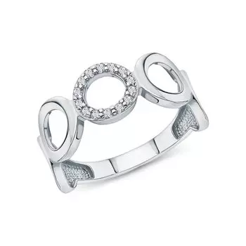 Серебряное кольцо с фианитами