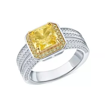 Серебряное кольцо с фианитами