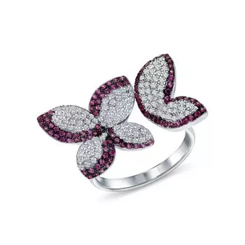 Серебряное кольцо с фианитами