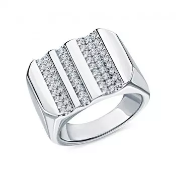 Серебряное кольцо с фианитами