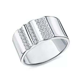 Серебряное кольцо с фианитами