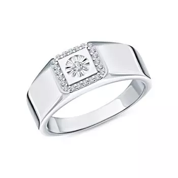 Серебряное кольцо с фианитами