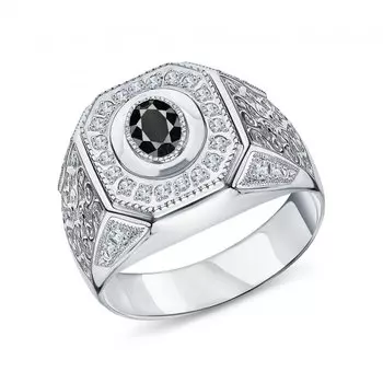 Серебряное кольцо с фианитами