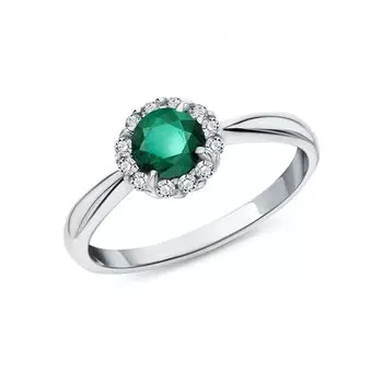 Серебряное кольцо с фианитами и агатами природными