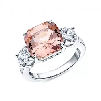 Серебряное кольцо с фианитами и алпанитом