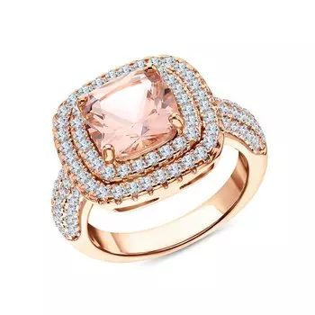 Серебряное кольцо с фианитами и алпанитом