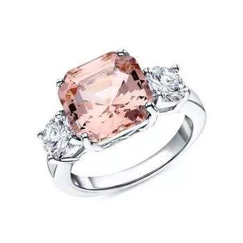 Серебряное кольцо с фианитами и алпанитом