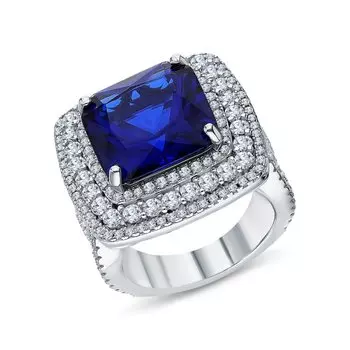 Серебряное кольцо с фианитами и алпанитом