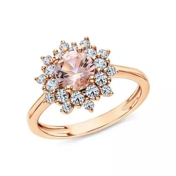 Серебряное кольцо с фианитами и алпанитом