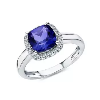 Серебряное кольцо с фианитами и алпанитом