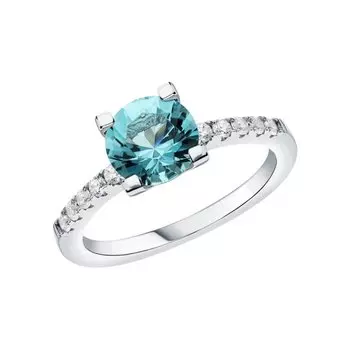 Серебряное кольцо с фианитами и алпанитом