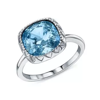 Серебряное кольцо с фианитами и кристаллами Swarovski