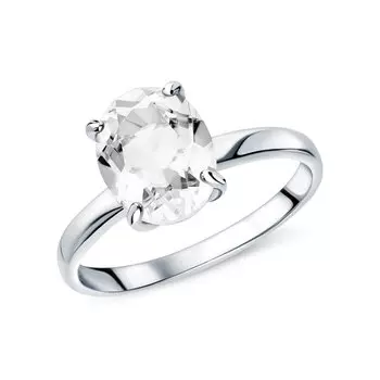 Серебряное кольцо с горным хрусталем