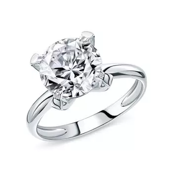 Серебряное кольцо с горными хрусталями природными