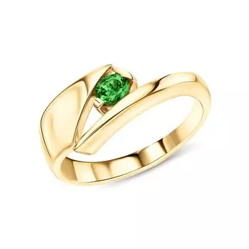 Серебряное кольцо с хромдиопсидами природными