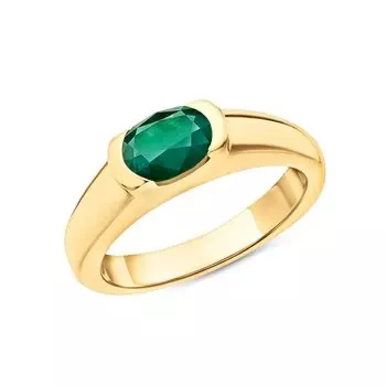 Серебряное кольцо с изумрудами природными