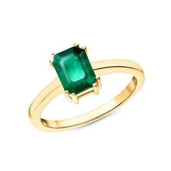 Серебряное кольцо с изумрудами природными