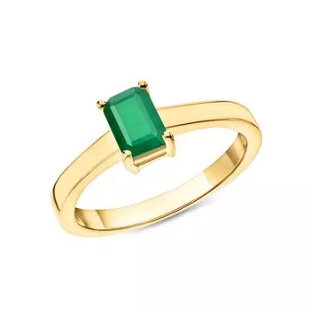 Серебряное кольцо с изумрудами природными