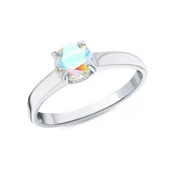 Серебряное кольцо с кубическим цирконием