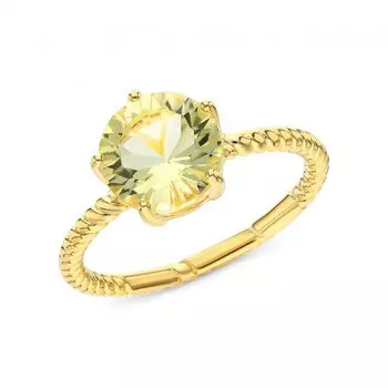 Серебряное кольцо с кварцами природными