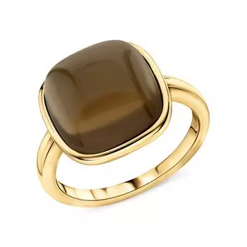 Серебряное кольцо с кварцем дымчатым