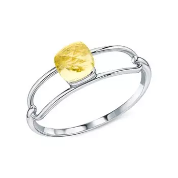 Серебряное кольцо с кварцем природным