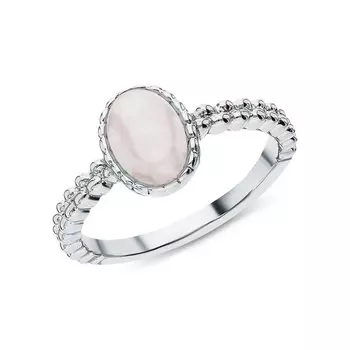 Серебряное кольцо с кварцем природными