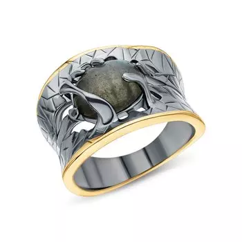 Серебряное кольцо с лабрадоритами