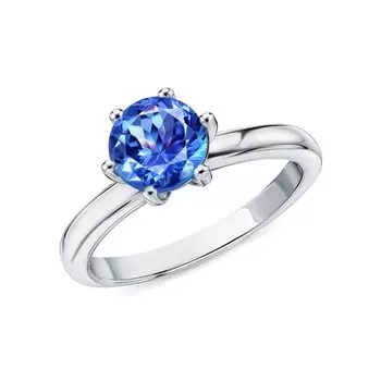 Серебряное кольцо с муассанитом