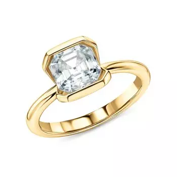 Серебряное кольцо с муассанитом