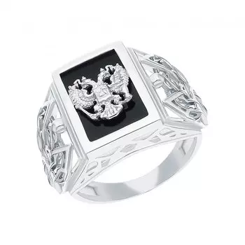 Серебряное кольцо с ониксом природным