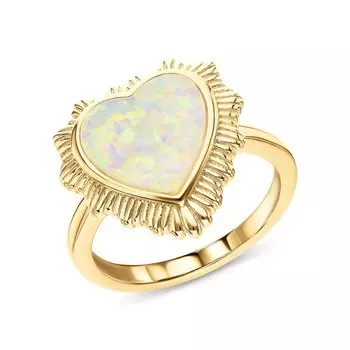 Серебряное кольцо с опалом синтетическим