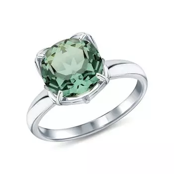 Серебряное кольцо с празиолитом