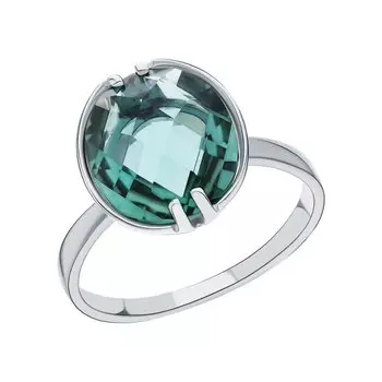 Серебряное кольцо с празиолитом природным