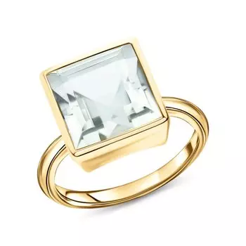 Серебряное кольцо с празиолитом природным