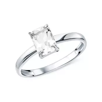 Серебряное кольцо с природным горным хрусталем