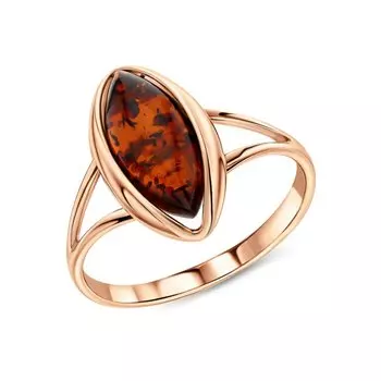 Серебряное кольцо с природным янтарем